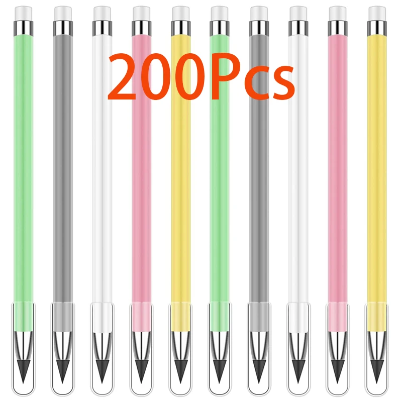 

200Pcs Inkless Pencil Unlimited Pencils Infinite Pencil for Writing Drawing School Office Everlasting Pencils Forever Pencils