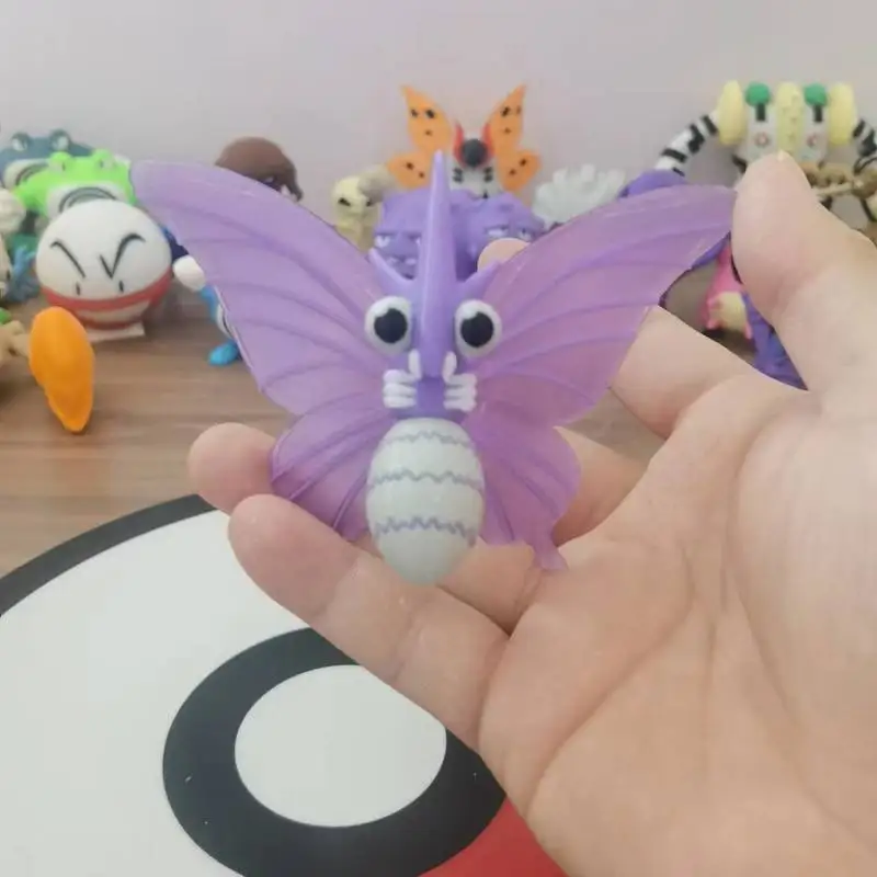 Figuras de Pokémon Anime Venomoth Venonat Proportion World 1:20 Diy impresión 3D personaje de dibujos animados Kawaii modelo de escritorio juguetes regalos