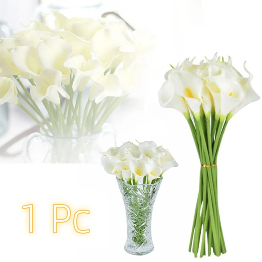 1 Pcs Artificial Calla Lily Flowers Table Decoration Flower Arrangement Hand Bouquet Wedding Party Decorations