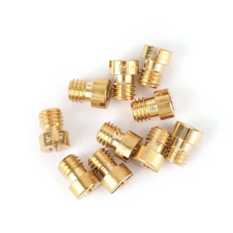 10Pcs Main Jet 82-105 For GY6 PZ19 Round Head Scooter 139QMB 4-stroke 50cc 5mm Carb Carburetor Accessories Parts