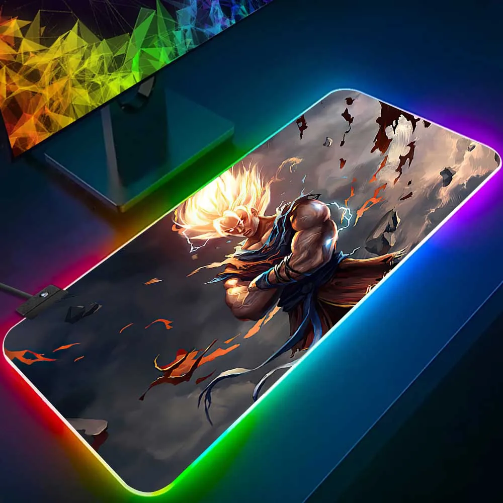 

Animation RGB Pc Gamer Keyboard Mouse Pad Mousepad LED Glowing Mouse Mats Rubber Gaming Computer Sons Gokus Mausepad