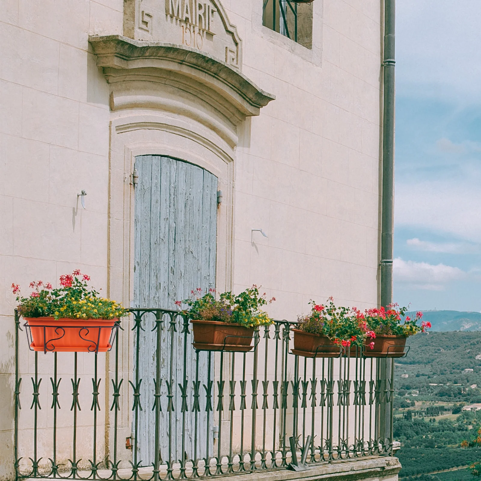 

1Set Hanging Flowerpot Rack Fashionable Design Lightweight Compact for Home Office Balcony Garden Plant Pot Support Display