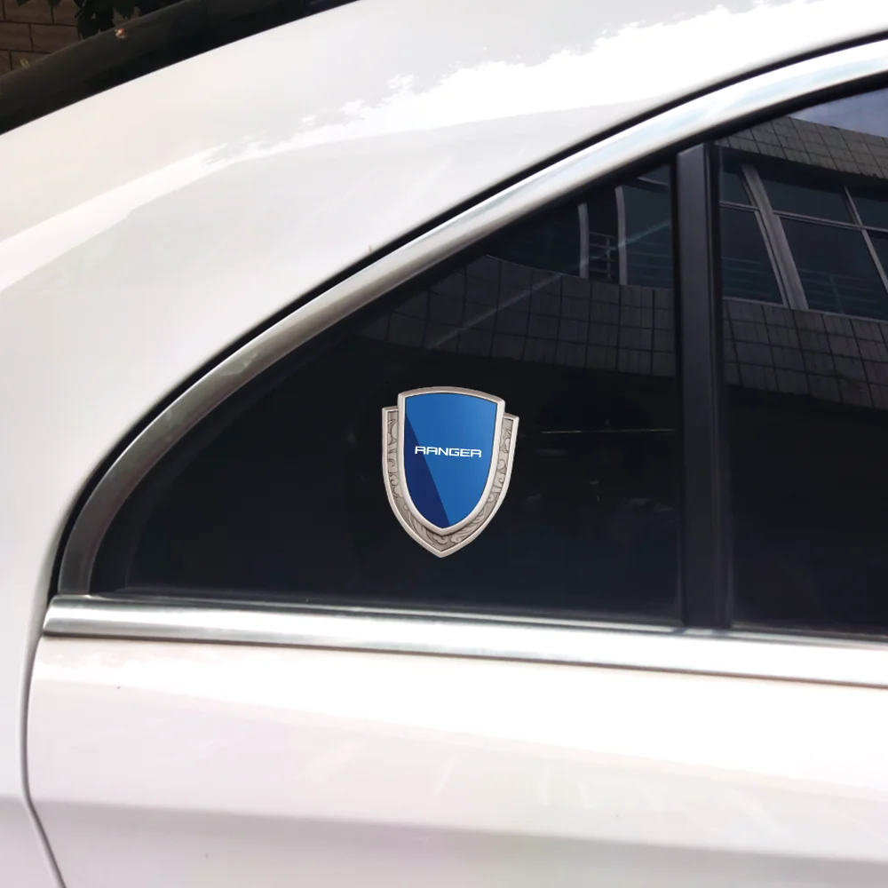 Car Alloy Body Metal Sticker Trunk Decal Golden Silver Side Logo For Ford KA KUGA MK1 MONDEO RANGER RAPTOR S-MAX STline TRANSIT - view 4