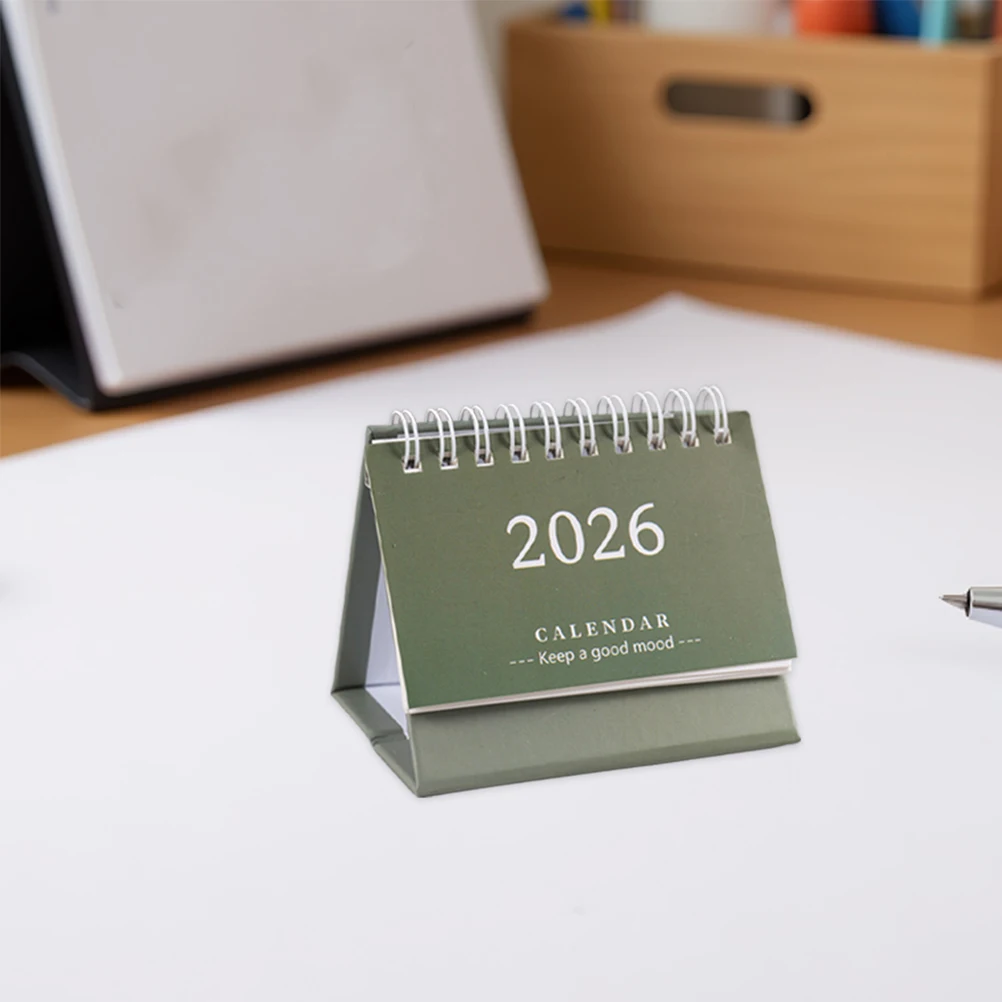 

5 Pcs Mini Desk Calendar Aesthetic Vertical Cute Daily Schedule Metal Small Desktop