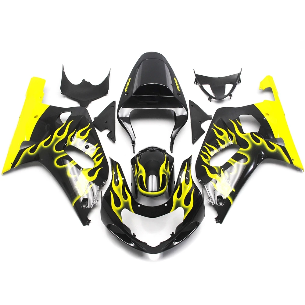 Motorcycle Kuip Kit ABS Injectie Plastic Body Volledige Carrosserie Cowl Zwart Voor GSXR GSXR600 GSXR750 2001 2002-2003 K1 K2 K3