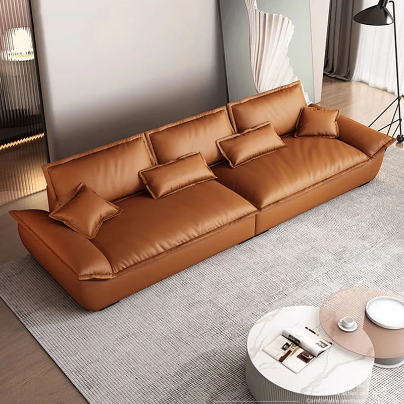 Italian Style Sofa Relax Scratch Protector Seating Room Vintage Foam Sponge Multifuncional Sofas Lazy Meuble Designer Furniture