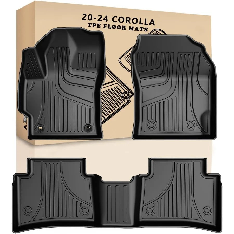 

Car Floor Mats for Corolla Sedan 20202025Heavy Duty TPE All Weather Automotive Floor Mats 1st 2nd Row Full Set Rubber Floor Li
