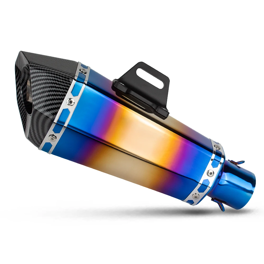 

Универсальный синий глушитель для мотоциклов 51 мм, аксессуары для GSX250R, R25, Z750, MT15, Duke250, R6, R15, R1, R3, PCX125, MT07, 800X