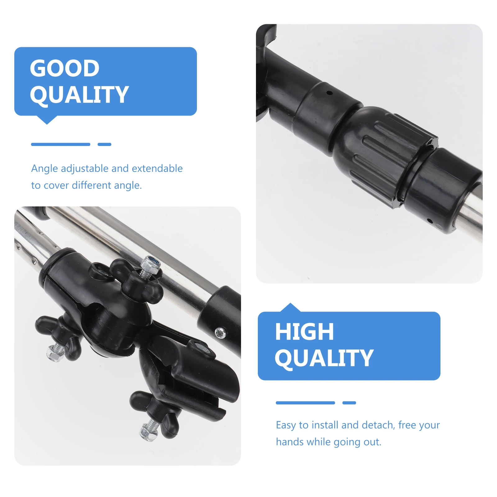 

Umbrella Bracket Clamp Connector Holder Extendable Adjustable Wheelchair Stroller Scooter Mount Handle Outdoor Gadget Camping