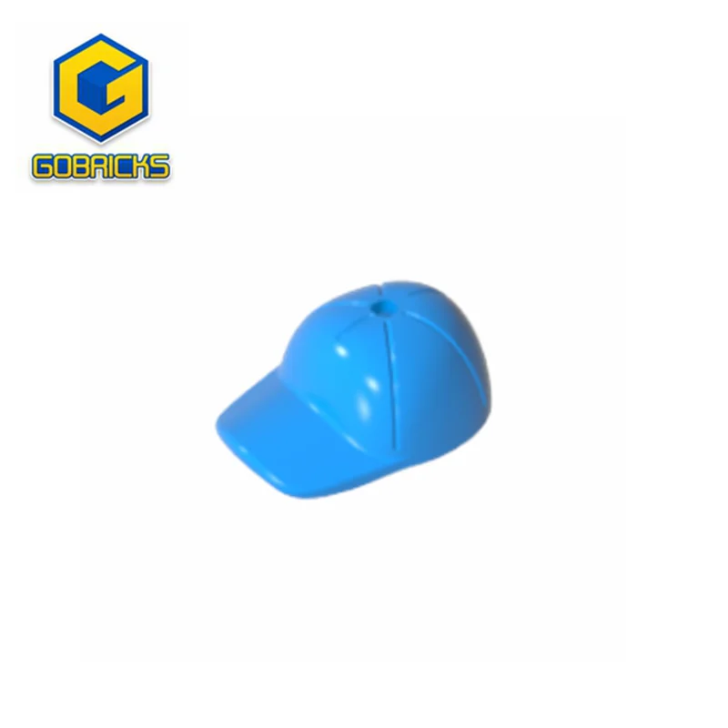 Gobricks GDS-2029 Minifig Cap Short Curved Bill with Seams and Hole on Top compatible with lego 11303 pieces of children's toys