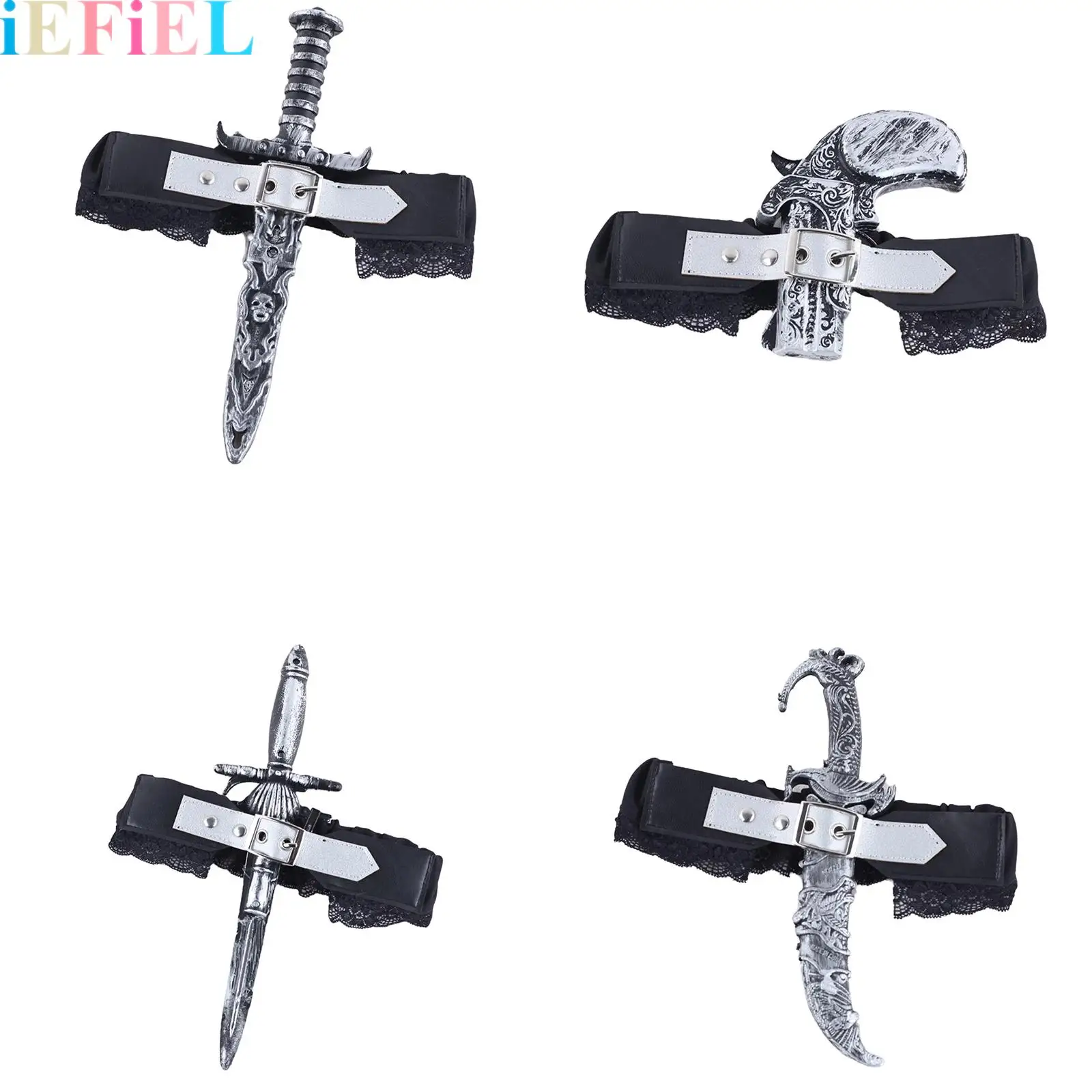 

Women Pirate-role-playing Leg Wraps Thigh Garter Costume Accessories Toy Knife Holster for Cosplay Party