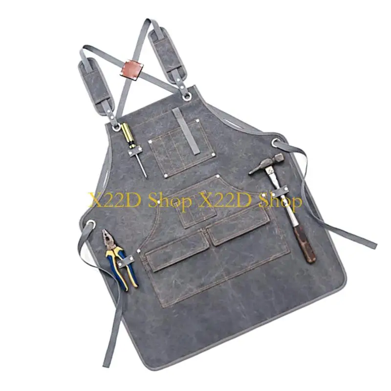 X22D Multipurpose Adjustable Tool Apron with Pockets for Men In Workshop or Garage