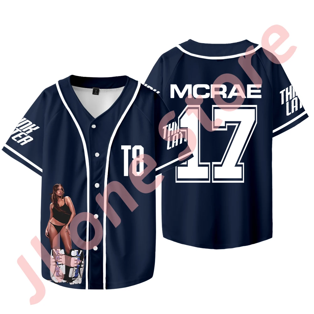 Tate McRae 17 Jersey Think Later Merch Short Sleeve T-shirts Cospaly Unisex Fashion Casual Tee