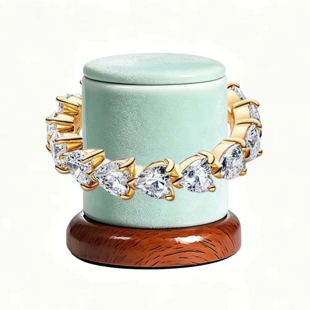 2026 New 925 Silver Classic Women's Resin Drop Chakra Sparkling Love Heart Bow Logo Ring Exquisite DIY Glamorous Jewelry