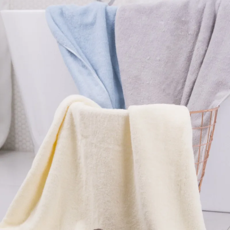 2pcs Cream Cotton Bath Towels Set Quick-Dry Thickened Face Bath Towels 34x74cm 70x140cm for Adult Hotel Bathroom Towels