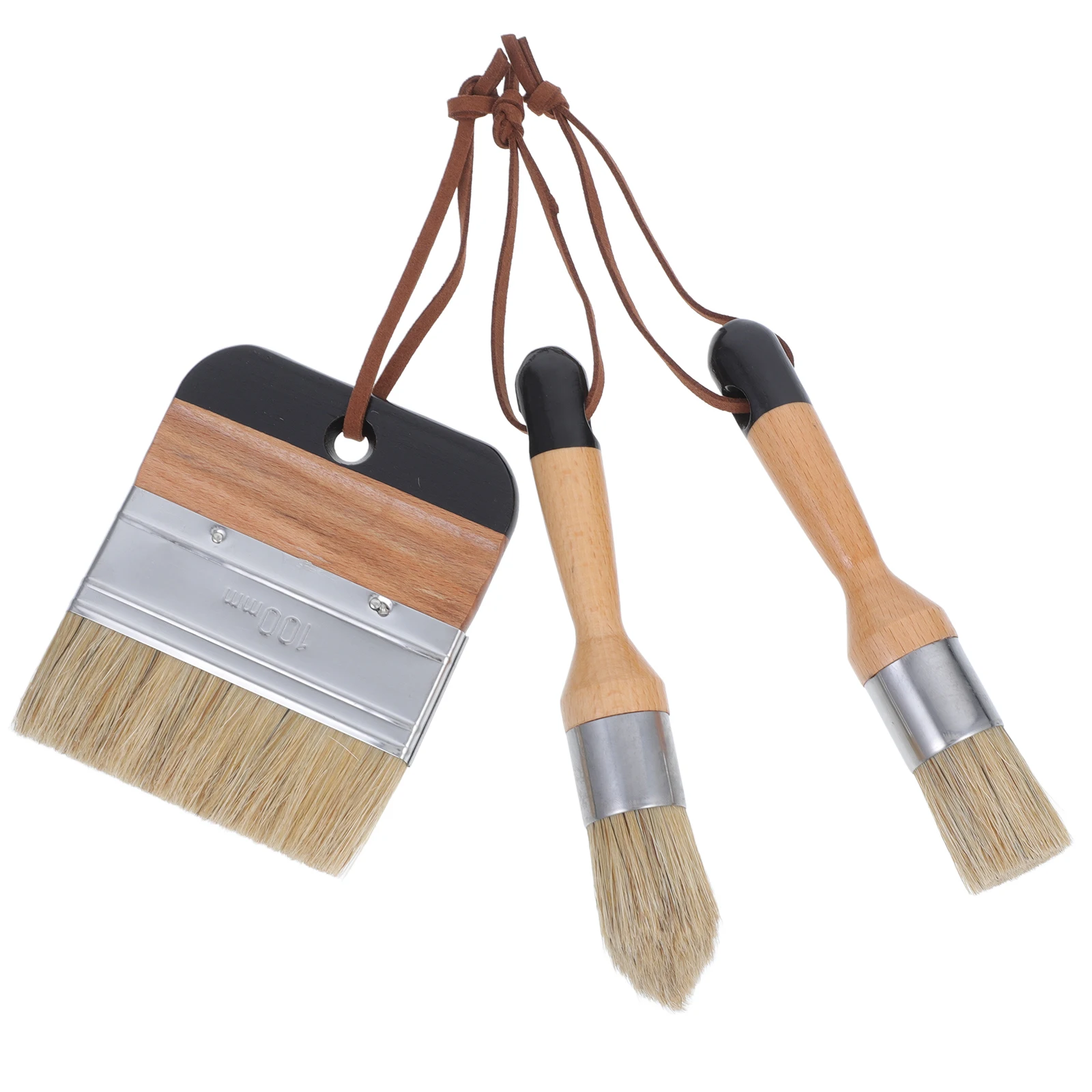 

3 Piece Brushes Round Sauce Basting Brush Head Home Painting Tools Chalk Painting Furniture Wax Chalk Oil Brush Sauce