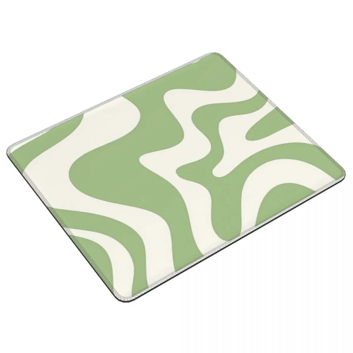 Liquid Swirl In Light Sage Green And Cream Mouse Pad Desk Protector Gamer Keyboard Pc Mouse Pad Extended Mice Keyboards Computer