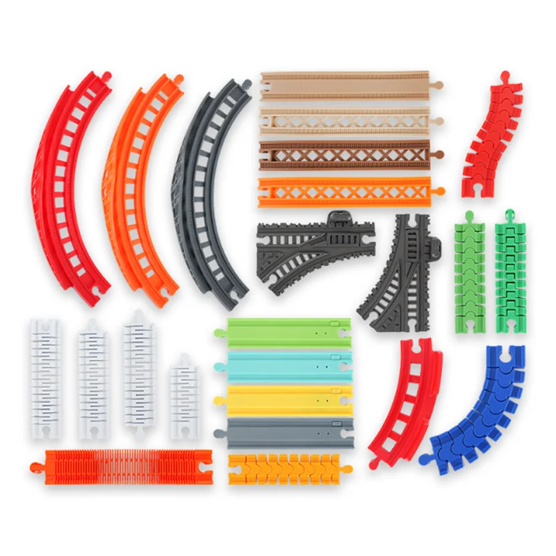 New Wooden Train Track Scene Loose Parts Curve Track Toys Compatible With All Brands of Wooden Track Toy