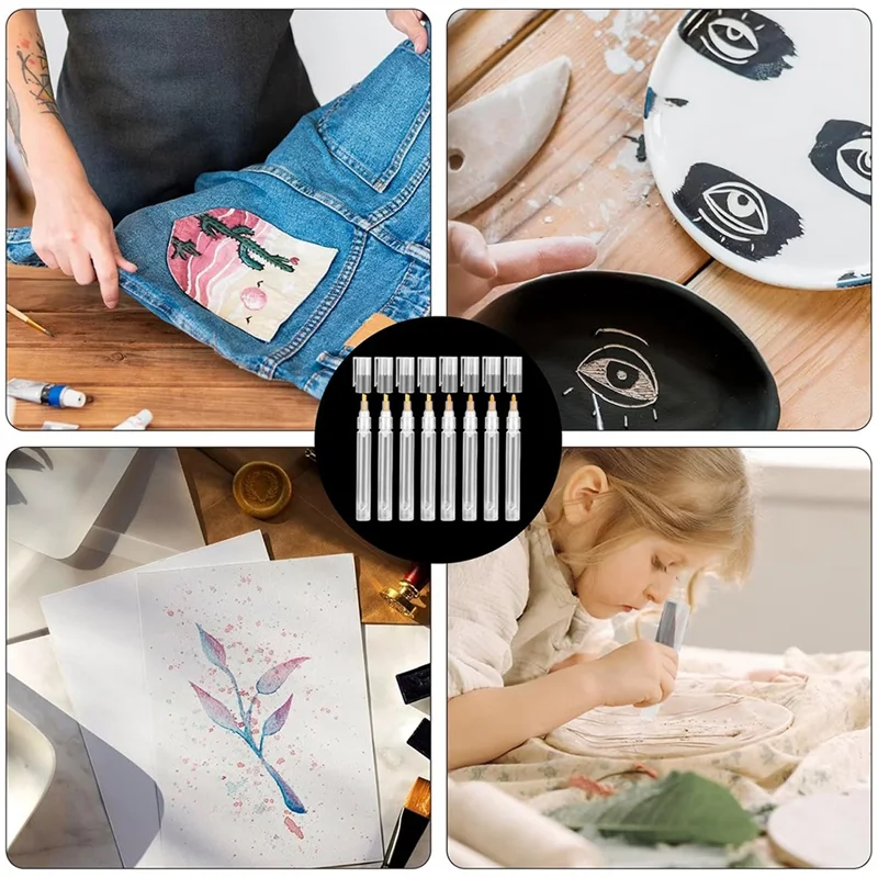 8 шт. пустой маркер для краски, маркеры для акриловой краски, ручки для рисования 4,5 мм, пустой акриловый маркер