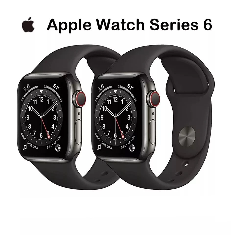 100% Original Apple Watch Series 6 40mm Apple Watch S6 Aluminum Case with Sport Band iOS SmartWatch(Renewed)