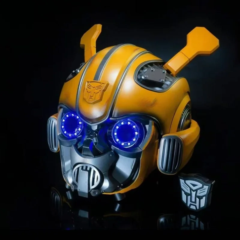 

2025 New In Stock 1:1 Helmet Genuine Anime Fiugre Wearable Face Changing With Speakers Model Figure Dolls Decor Surprise Gift