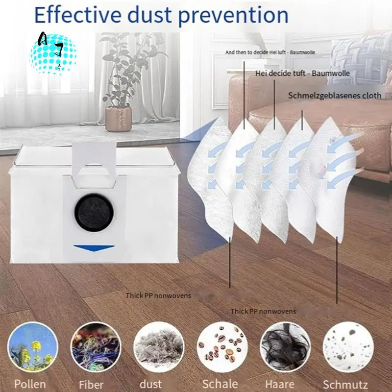 

A07F-аксессуары для робота-пылесоса Ecovacs Deebot T30/T30 Max/T30 Pro, сменный набор с основной щеткой, мешками для пыли