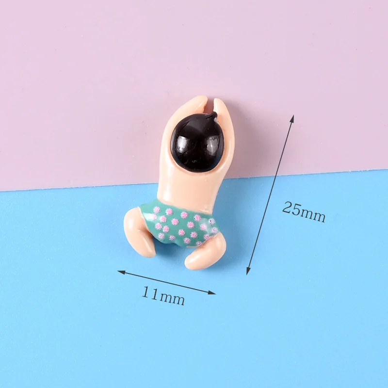 15Pcs Mini Cute Swimmer Girl Boy Flatback Resin Cabochon Scrapbooking For Hair bow Center DIY Phone Shell Decoration Accessories