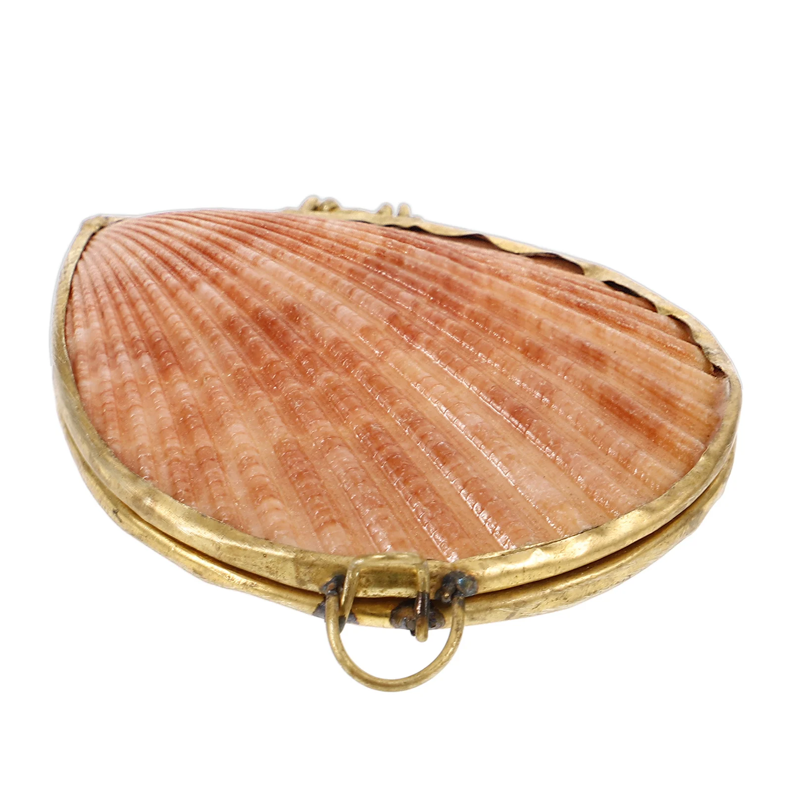 

Seashell Jewelry Box 6cm Gold Edge Storage Case for Rings Earrings Necklace Travel Gift Container Trinket Box Organizer Small