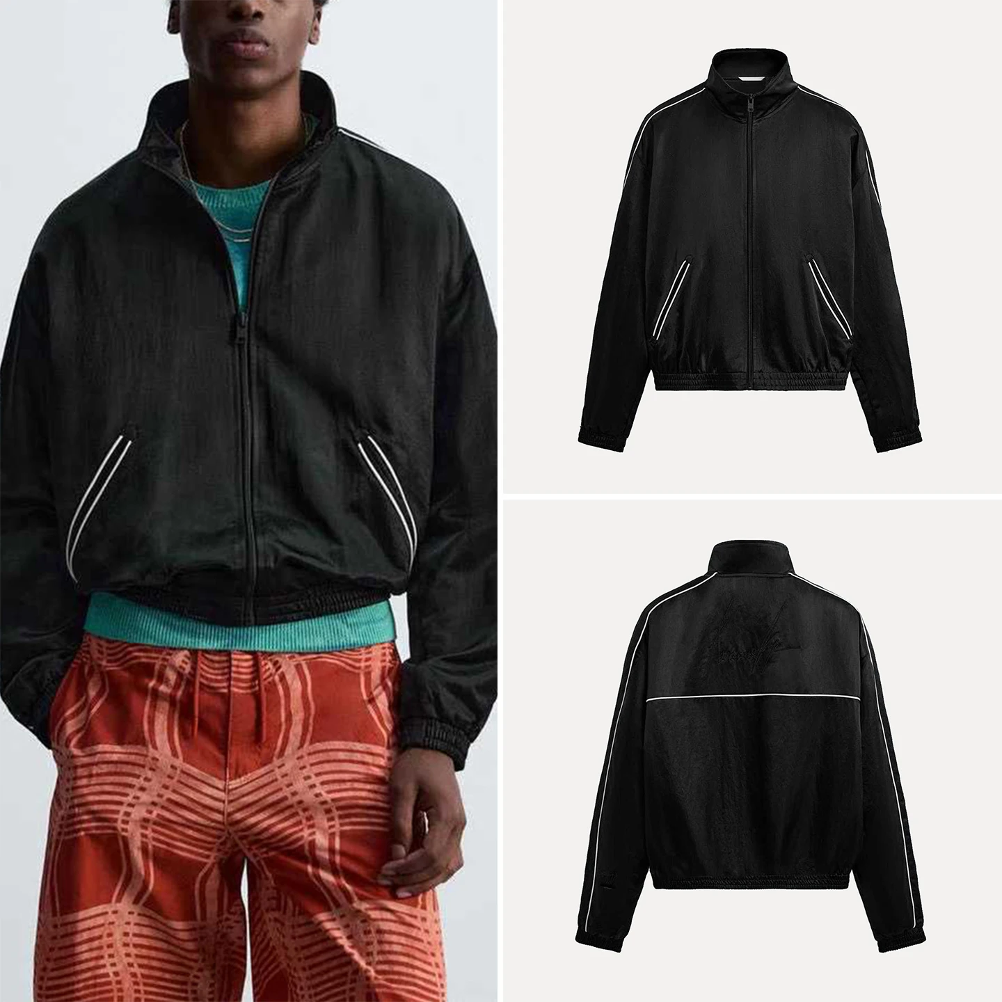 

Bla Pilot Jaet ort Sle Stand Collar Youth Casual Faion Stand Fit Men's Jaet Z Brand 2025 Autumn New Arrivals