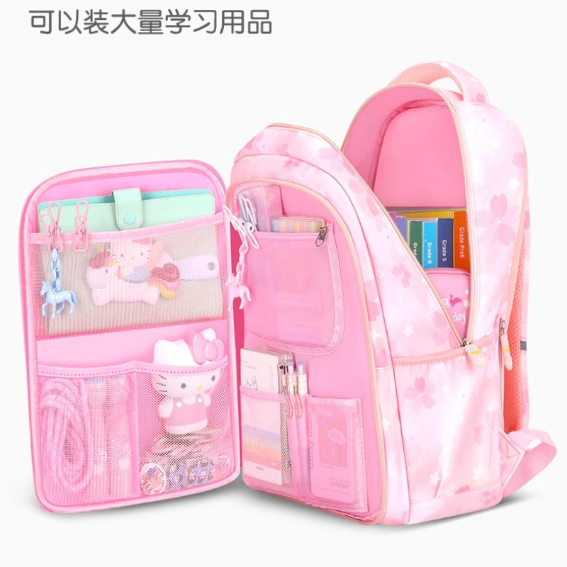 Primary Schoolbags Ins Wind Lightweight Burden Reduction Large Capacity Protection Children's Schoolbags Grades 1-6