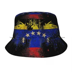 Bandera De Venezuela Flag Bucket Hat Bob Fisherman Cap Outdoor Travel Sun Visor Fashion Panama