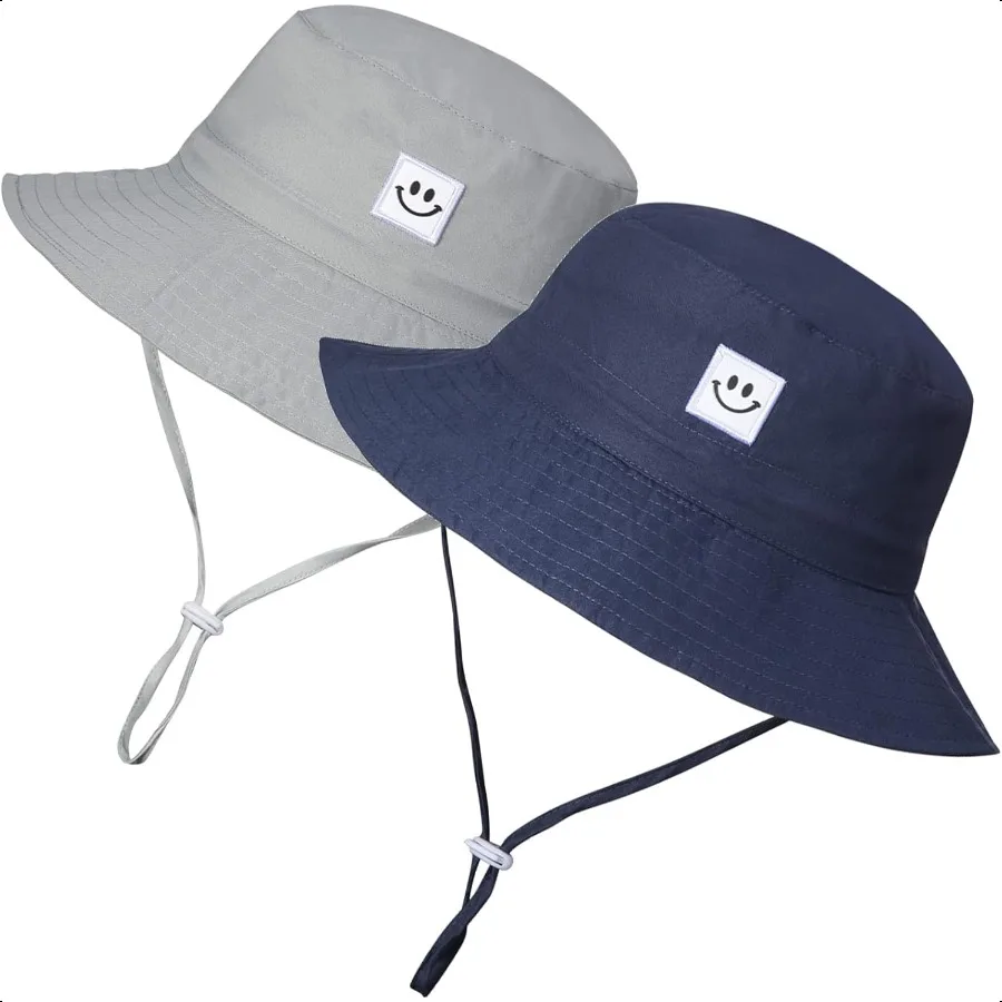 

MaxNova Baby Sun Hat Smile Face UPF 50+ Toddler Bucket Hat for Boys Girls 07 Years