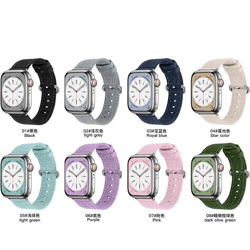 Correa de lona impermeable para Apple Watch Band 49mm 46mm 44 45mm Correa pulsera de tela para Iwatch Series 11 10 9 8 7 SE 6 Ultra 3