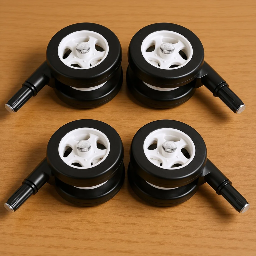 

4Pcs Baby Stroller Wheel Replacement Plastic Casters Universal Fit Easy Install Smooth Quiet Operation Wheels for Infant