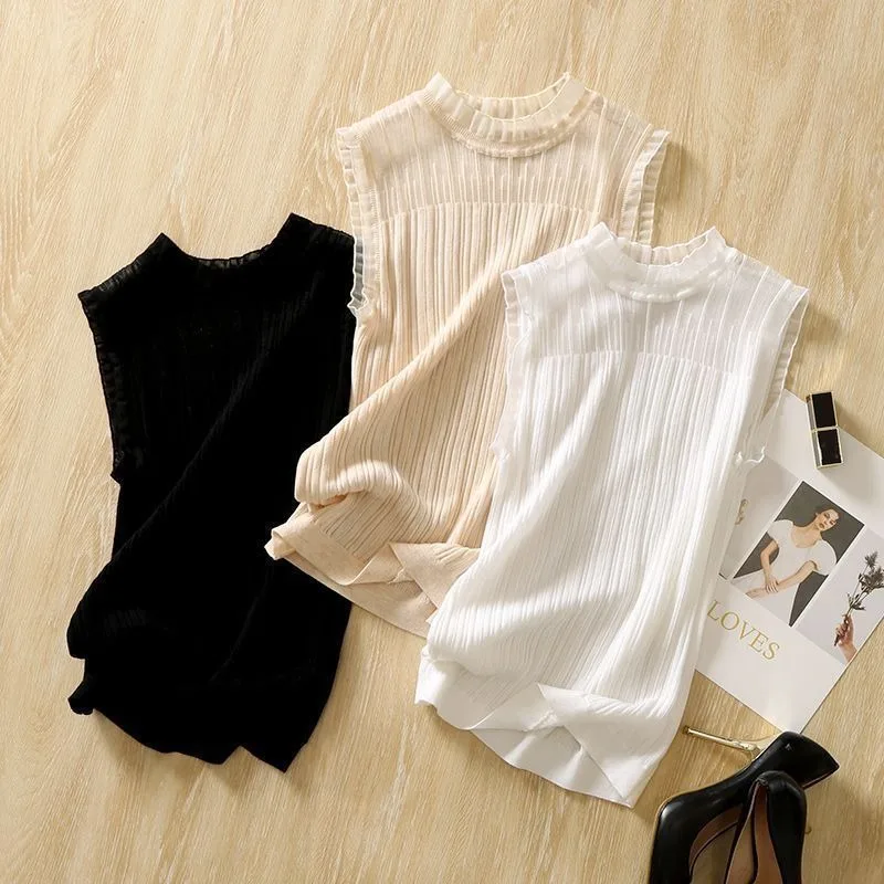 

Свитер-жилеты женские вязаные съедобные деревянные грибы модные винтажные стильные женские Harajuku для отдыха летние шикарные без рукавов элегантные универсальные