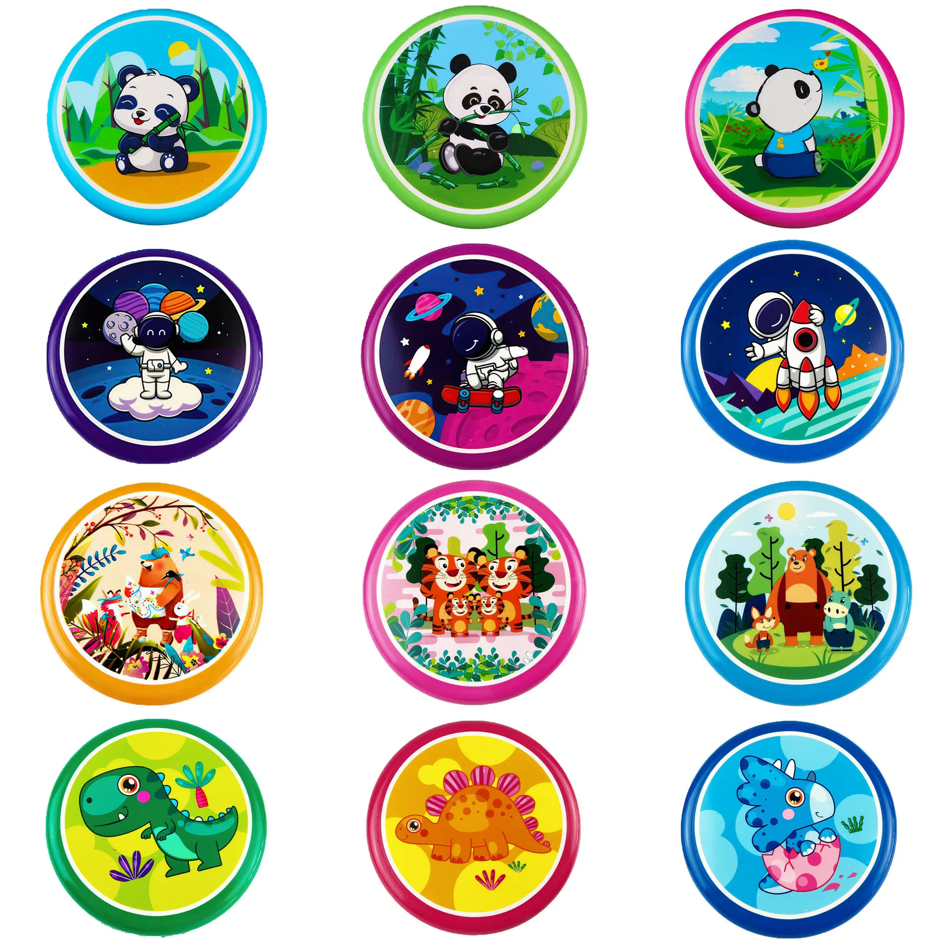 

Children Sports Frisbee Outdoor Toys Safety Soft PU Cartoon Software Parent-Child Interaction Game Flying Disk Kids