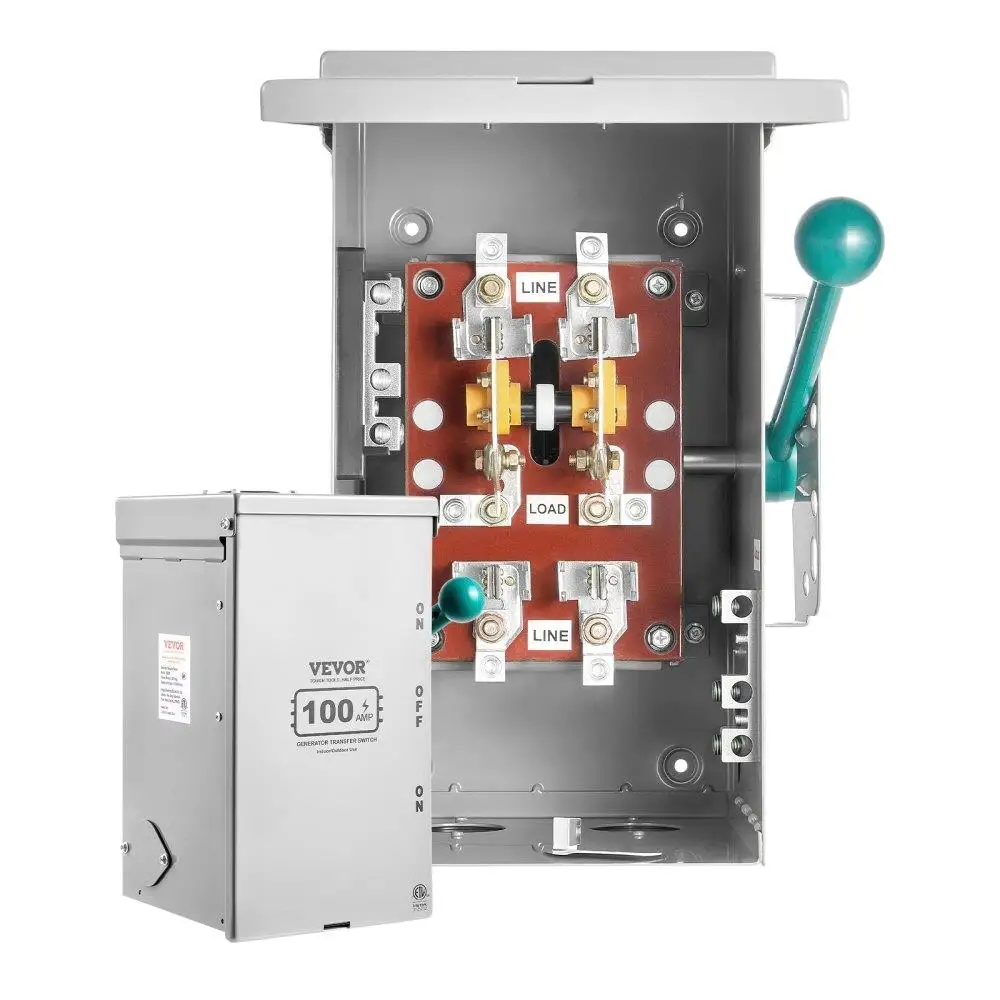Interruttore di trasferimento manuale 100A 24000W 120240V Scatola di trasferimento di potenza del generatore Uso residenziale