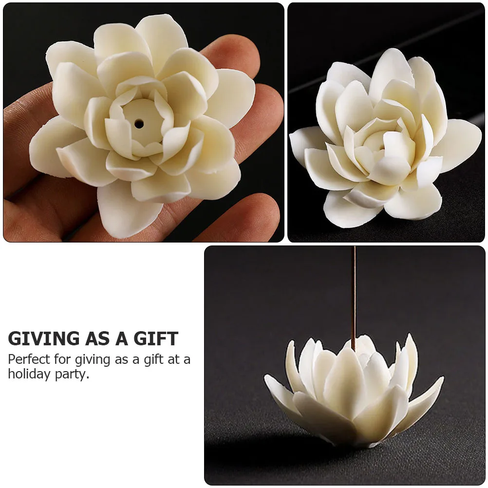 

1Pcs Lotus Incense Holder Chic and Aesthetic Ceramic Crafted for Living Room Study Bedroom Yoga Room Gift Idea Incense Holder