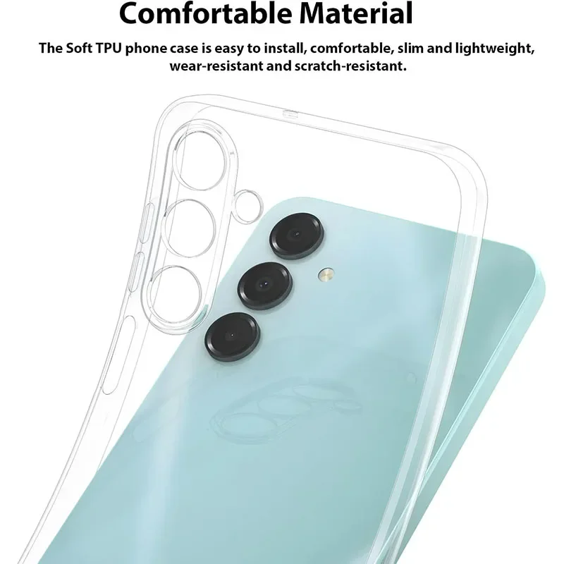 Crystal Silicone Ultra Thin Case For Samsung Galaxy S24 Ultra Back Cover Luxury Transparent Soft TPU Case For Samsung S24 Plus +