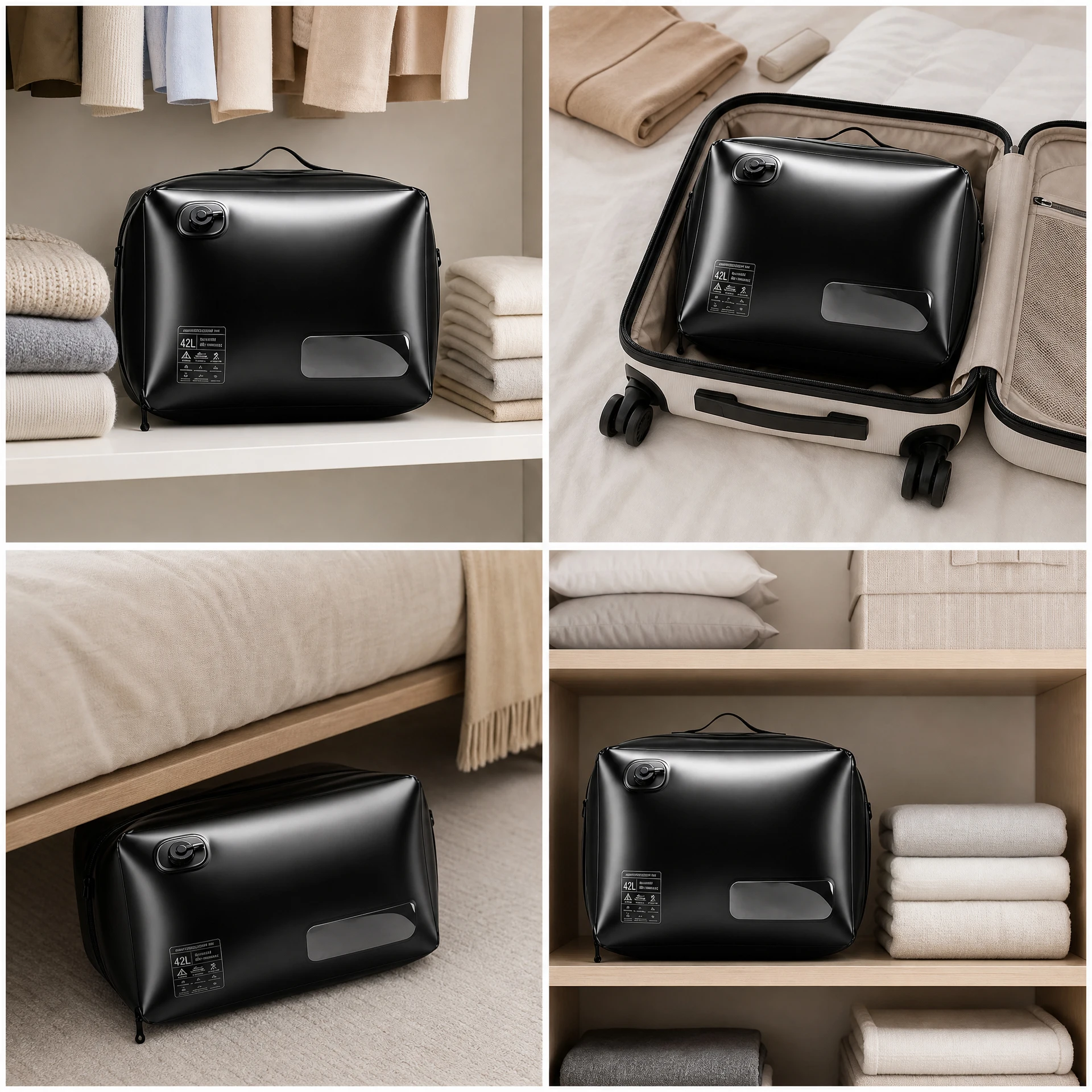 Haoran Custom High Quality ECO TPU Functional Portable Storage Bags Vacuum Compression Space Saver Bags