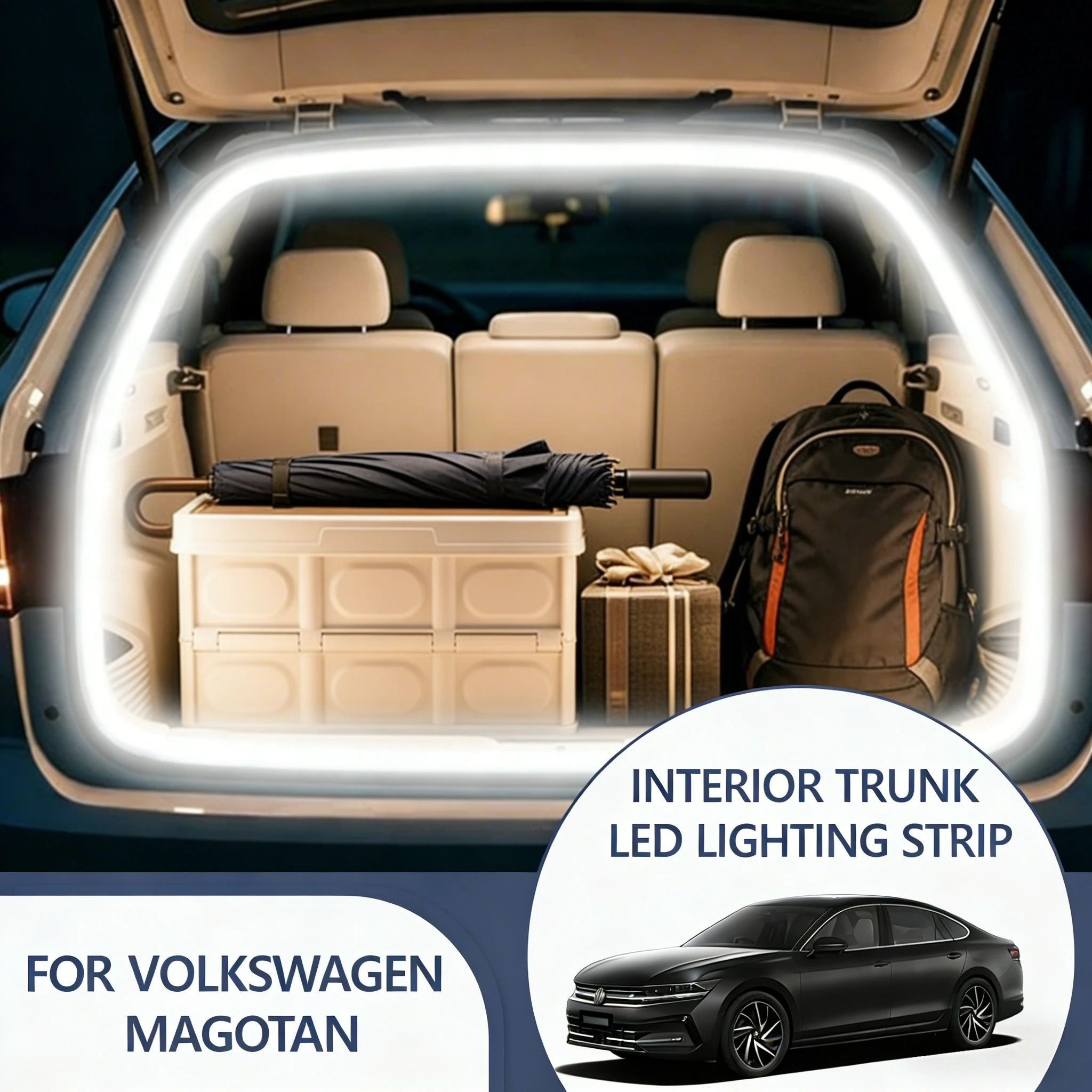 

Светодиодная лента для багажника Volkswagen Magotan: суперяркое освещение + двойной режим окружающего освещения для интерьера автомобиля