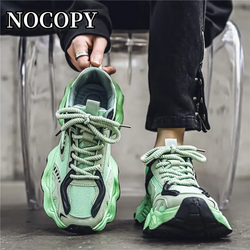 Summer Men's Shoes 2025 New Popular Platform Dad Shoes Men's Versatile Casual Sports Trendy running Shoes Tennis and basketball