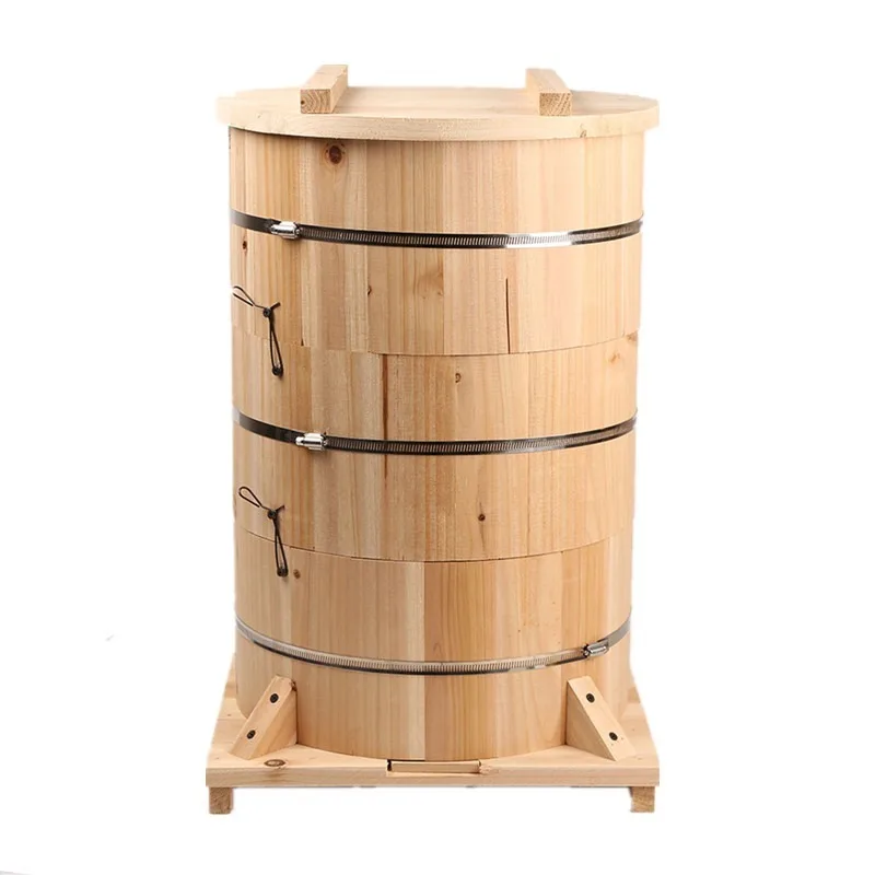 

Chinese medium bee round barrel beehive raw field luring bees multi-layer double king box small lattice bee raising