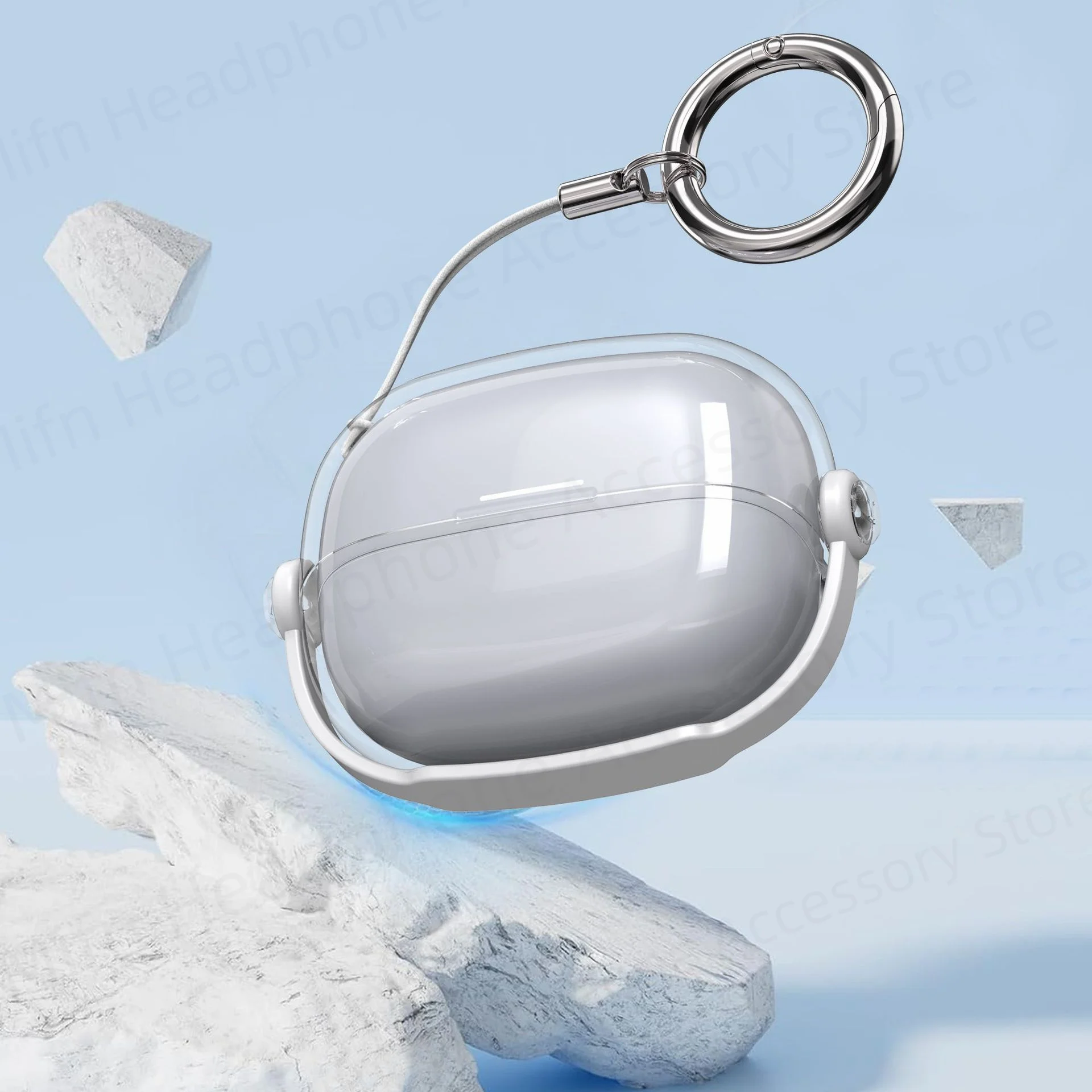 غطاء جديد لهاتف Redmi Buds 6/Buds 5/Buds 4 Pro مع حامل هاتف حافظة حماية مقاومة للسقوط سماعة رأس لاسلكية لـ Redmi Buds 6 Pro