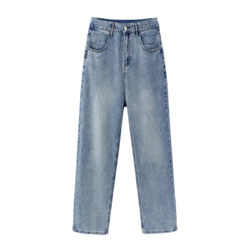 

Vintage Jeans for Women Korean Fashion Newjeans Straight Leg Jeans Woman High Waist Women's Pants Streetwear Clothes