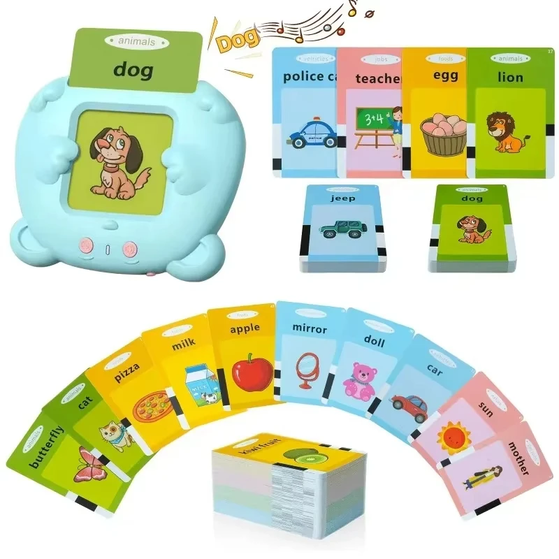 Cartões flash falantes: vietnamita-inglês bilíngue, máquina de aprendizagem infantil, inserção de cartão de quebra-cabeça, leitor personalizado, ed-vietnã infantil
