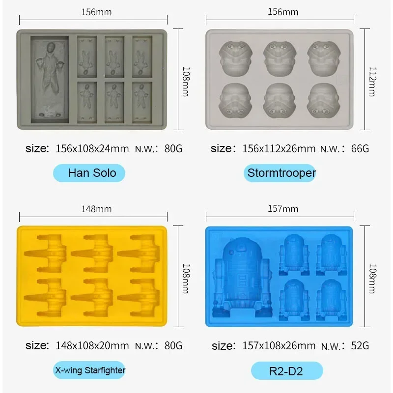 Star Wars Baby Yoda Silicone Molds Chocolate Mold DIY Cake Accessories for Making Candy Cake Kitchen Ice Cubes Biscuit Mould New