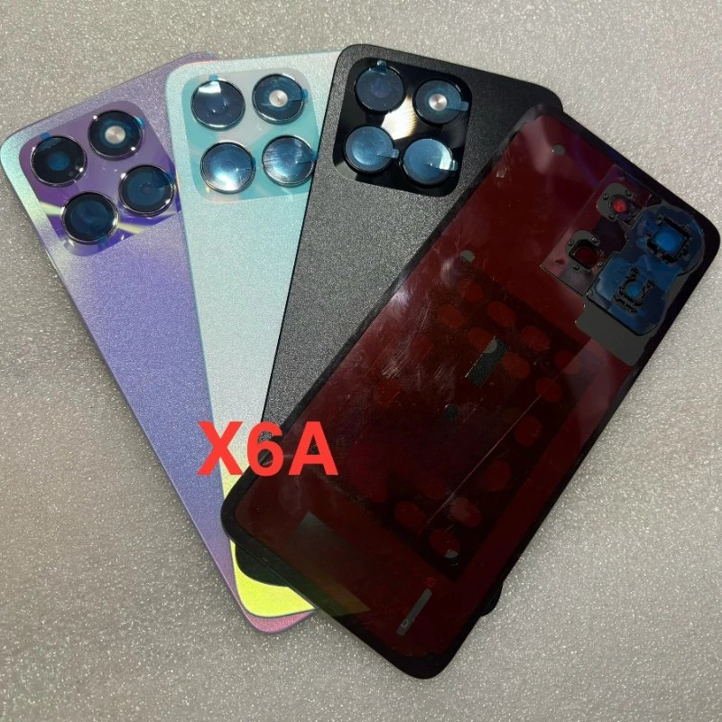 Repair Back Cover For Honor X6A WDY‑LX1 / X6B JDY‑LX1 Battery Back Cover Back Panel Rear Plastic Door Housing Case With Adhesive