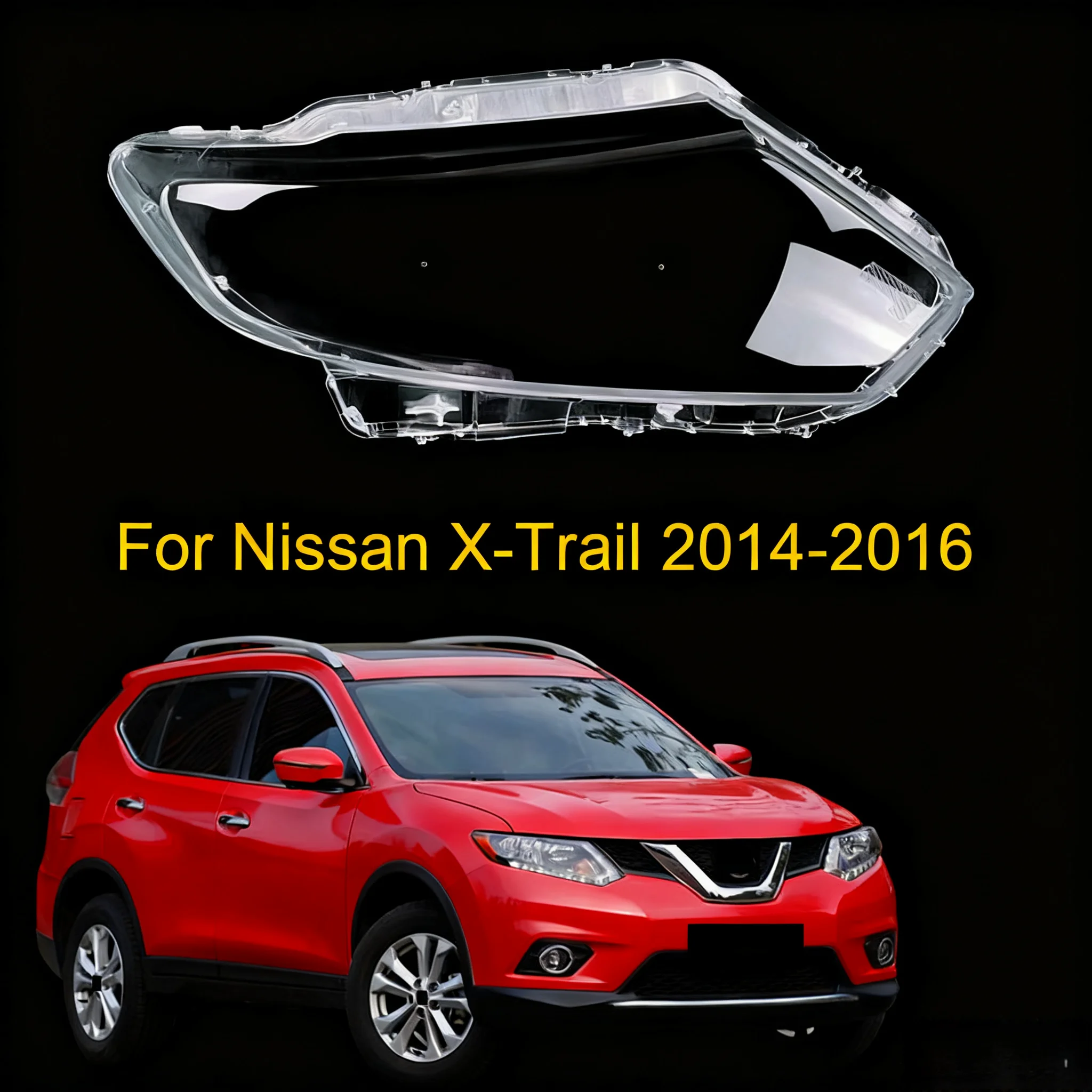 For Nissan X-Trail 2014 2015 2016 Headlamp Cover Transparent Mask Lamp Shade Headlight Shell Lens Replace The Original Lampshade