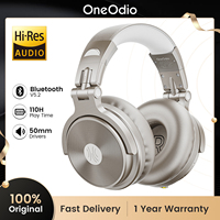 Oneodio Bluetooth 5.2 Wireless Headphones With Microphone 110H PlayTime Foldable Deep Bass Stereo Pro-C Earphones For PC Phone